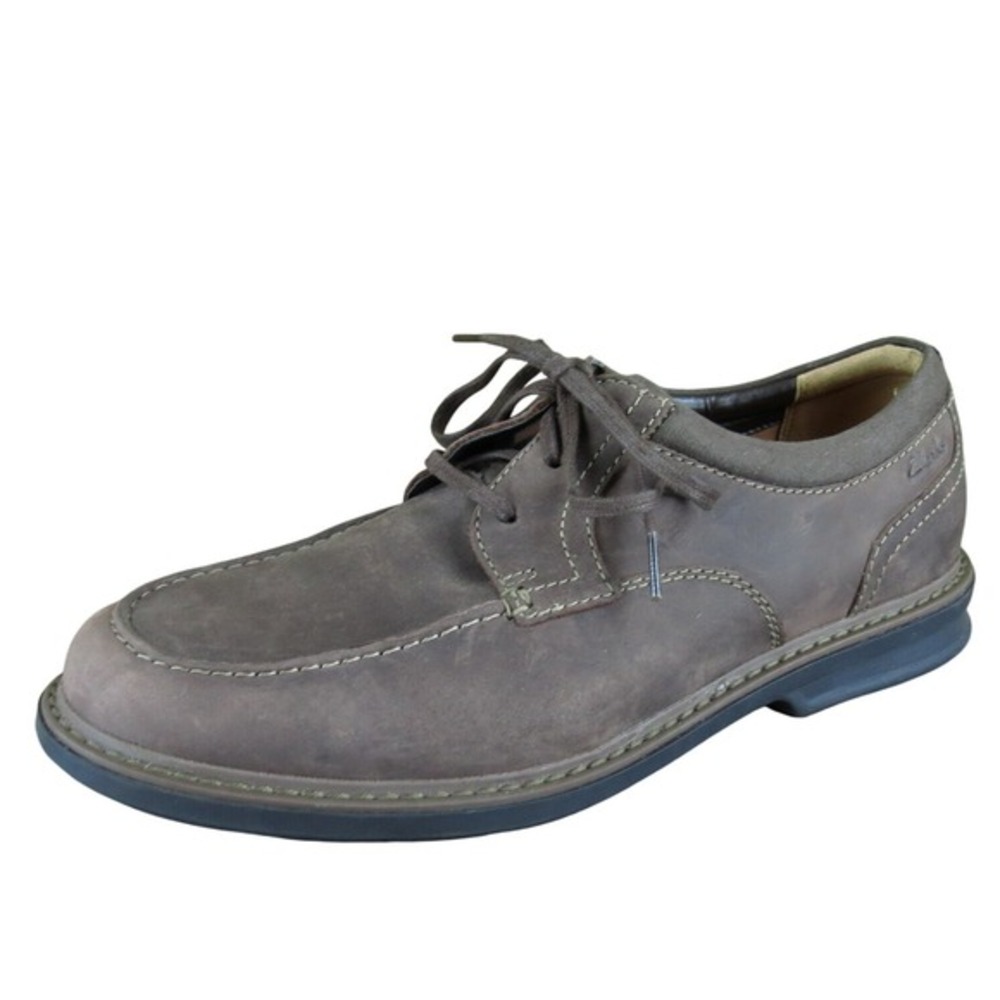 Clarks Men Rendell Derby Oxfords Brown Leather Size‎ 9.5 Medium Gently Used 2025